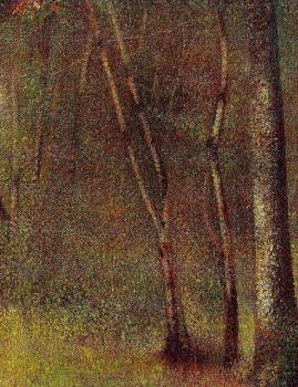 Georges Seurat : In the Woods at Pontaubert